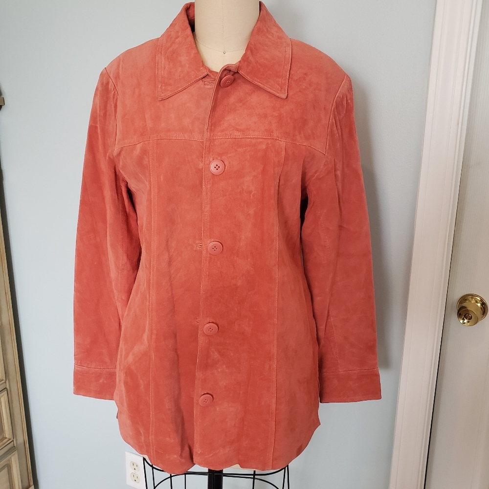 Coral Suede Leather Jacket, S